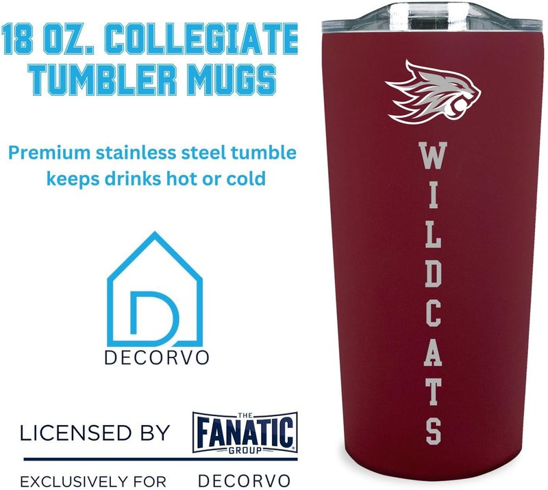 Decorvo Officially Licensed Collegiate Stainless Steel Tumbler - Double Walled Insulated Travel Tumbler with Slide Lid - 18 oz (Chico St) - Image 3